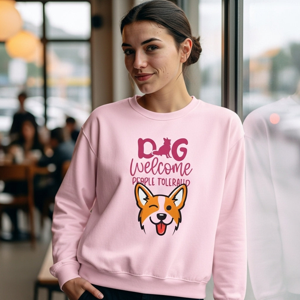 Corgi Dog Welcome Sweatshirt – Cute Pembroke Welsh Corgi Crewneck