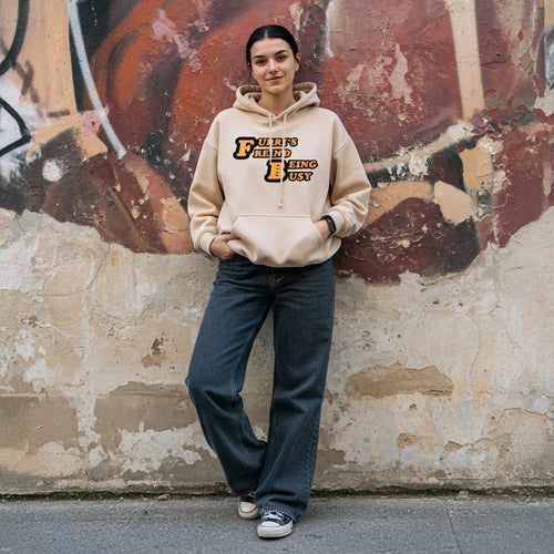 'Furry's Friend Being Busy' Hoodie – Cute Retro Pet Lover Sweatshirt